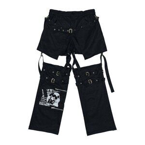 NEW ACDC RAG - Punk Revival 1033 Black Detachable Bondage Pants